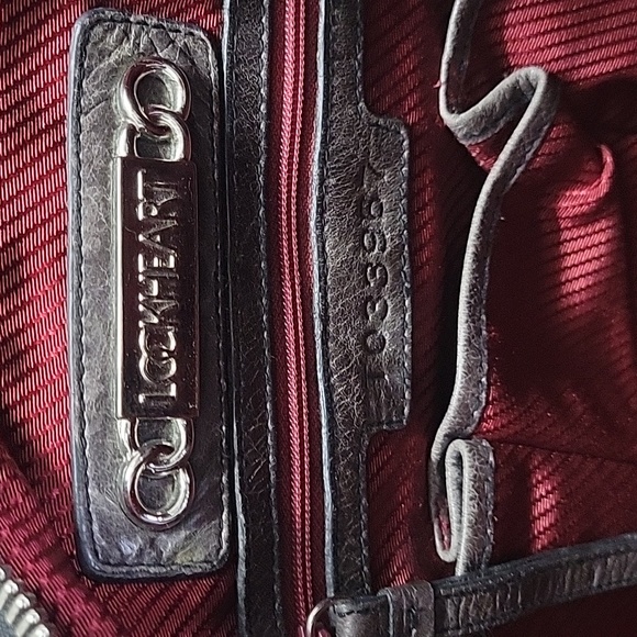 Lockheart Gray Leather Rose Shoulder Bag Hobo Handbag Tore Satchel - Picture 15 of 16